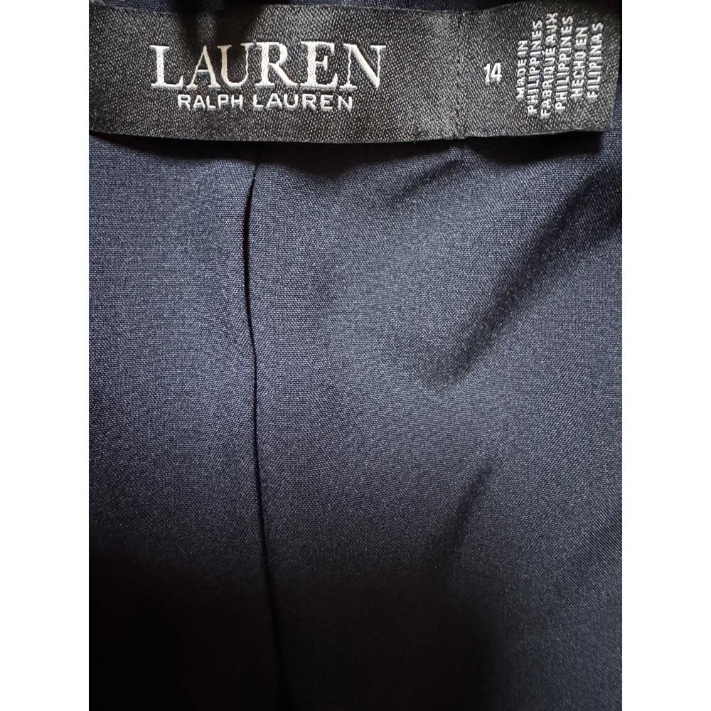 Lauren Ralph Lauren Ryen Navy Pinstripe Double-Breasted Blazer size 14 (NEW) - Picture 6 of 6
